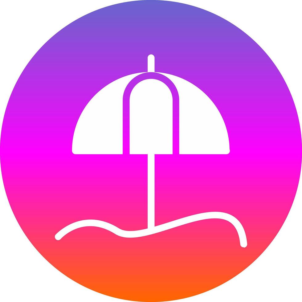 Umbrella Beach Vector Icon Design