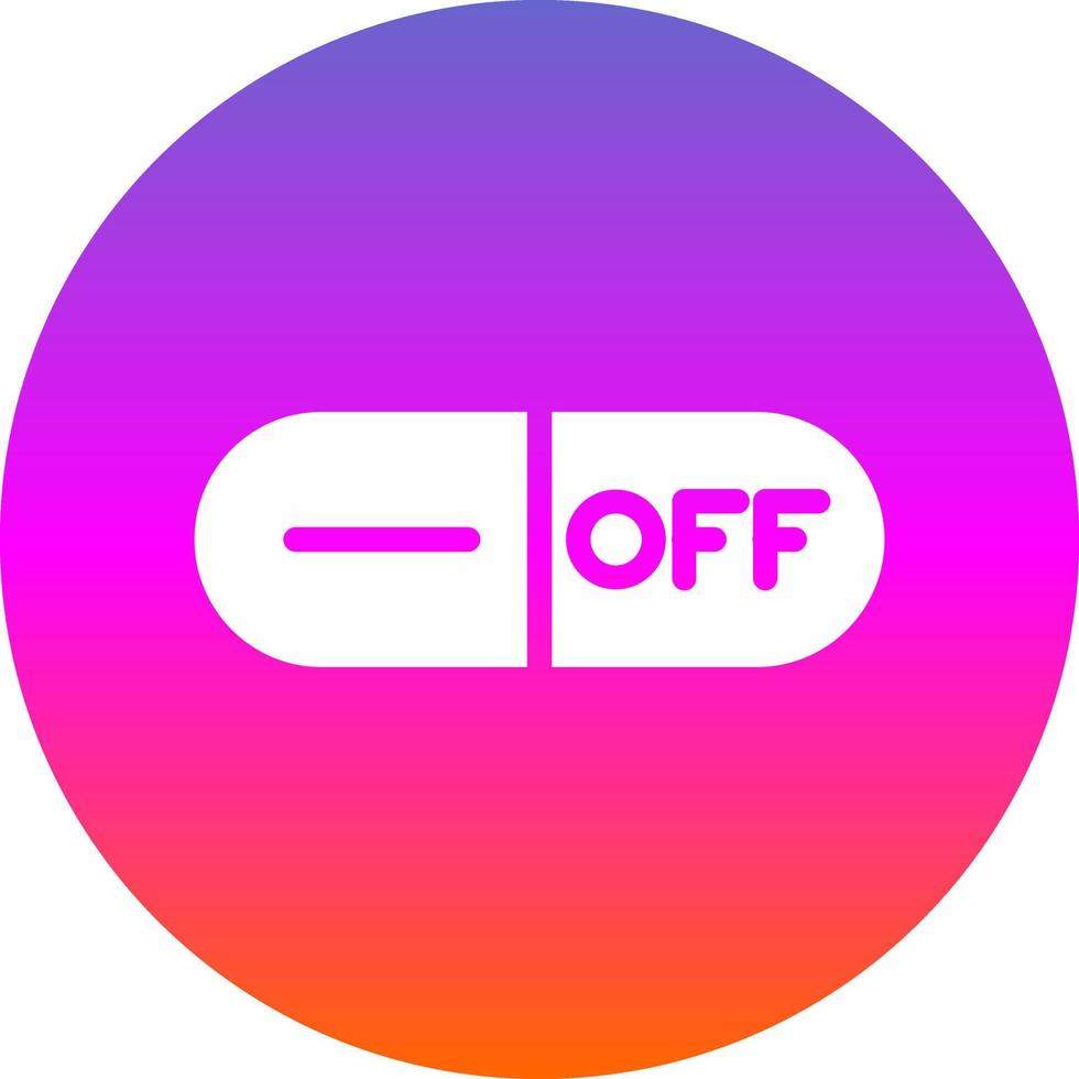 Toggle Off Vector Icon Design