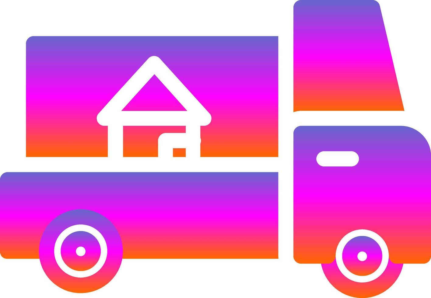 Truck Moving Vector Icon Design