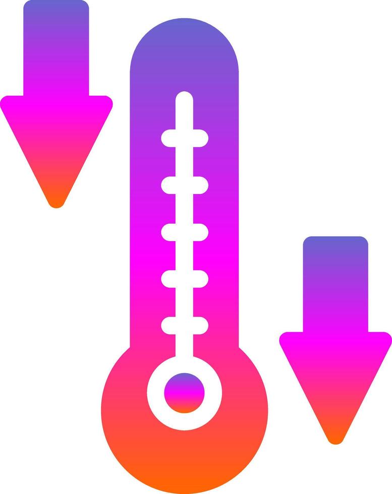 diseño de icono de vector de baja temperatura