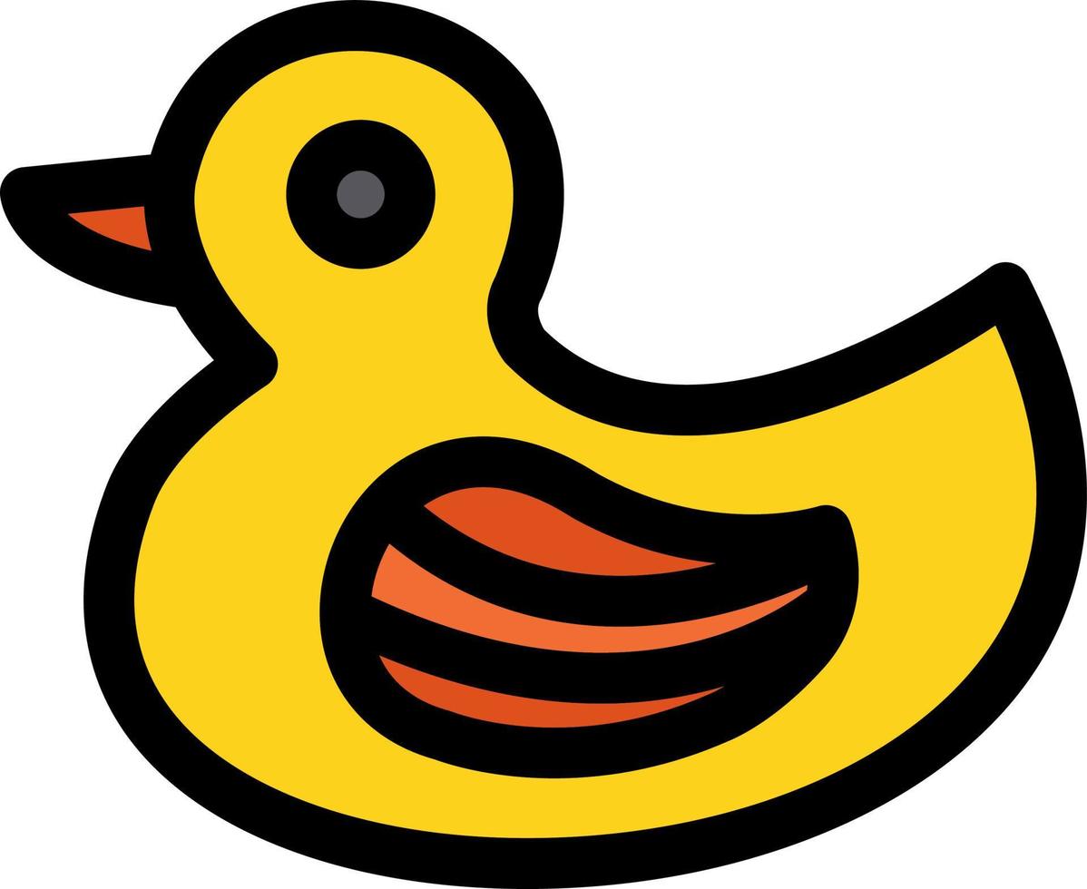 diseño de icono de vector de pato de goma