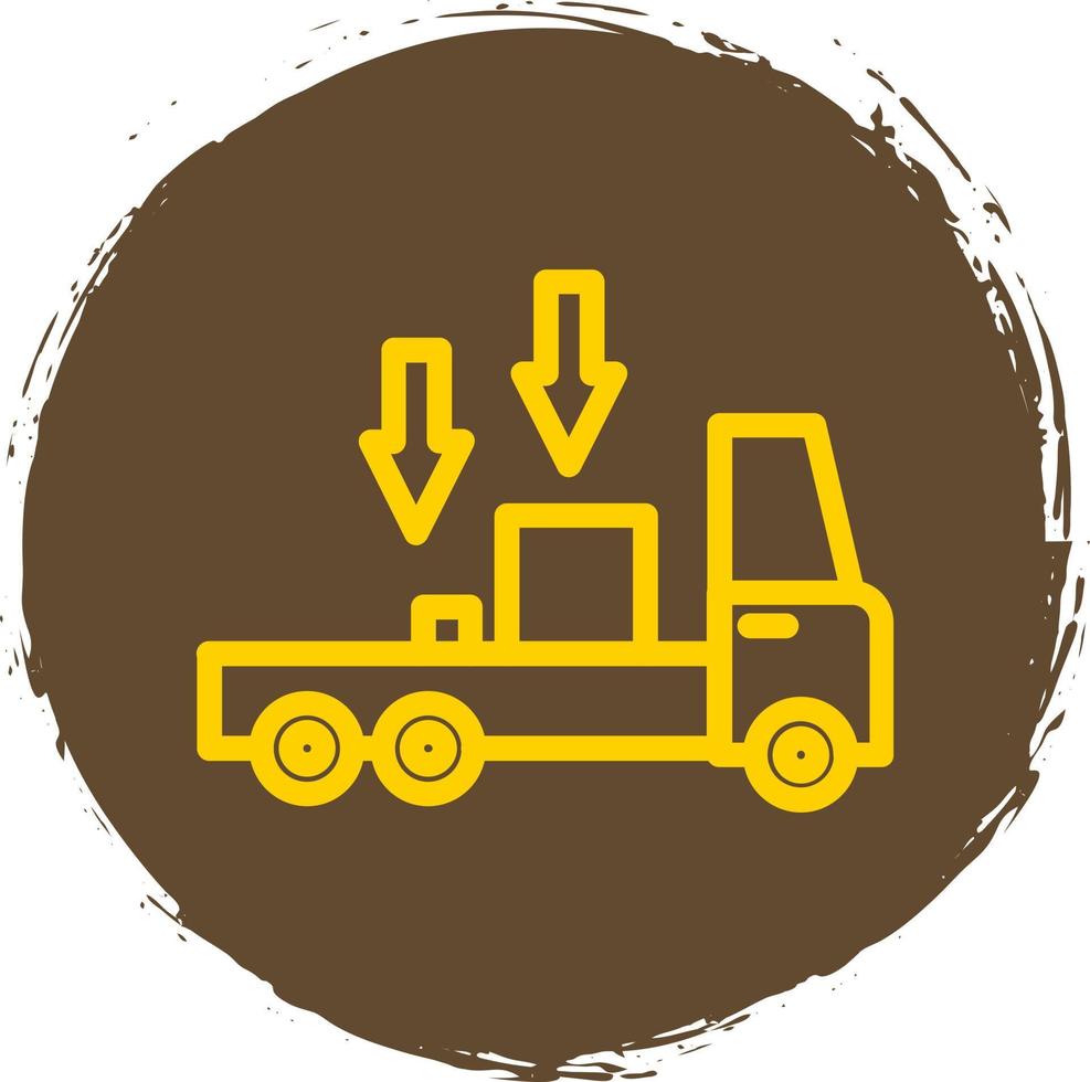 Truck Loading Vector Icon Design