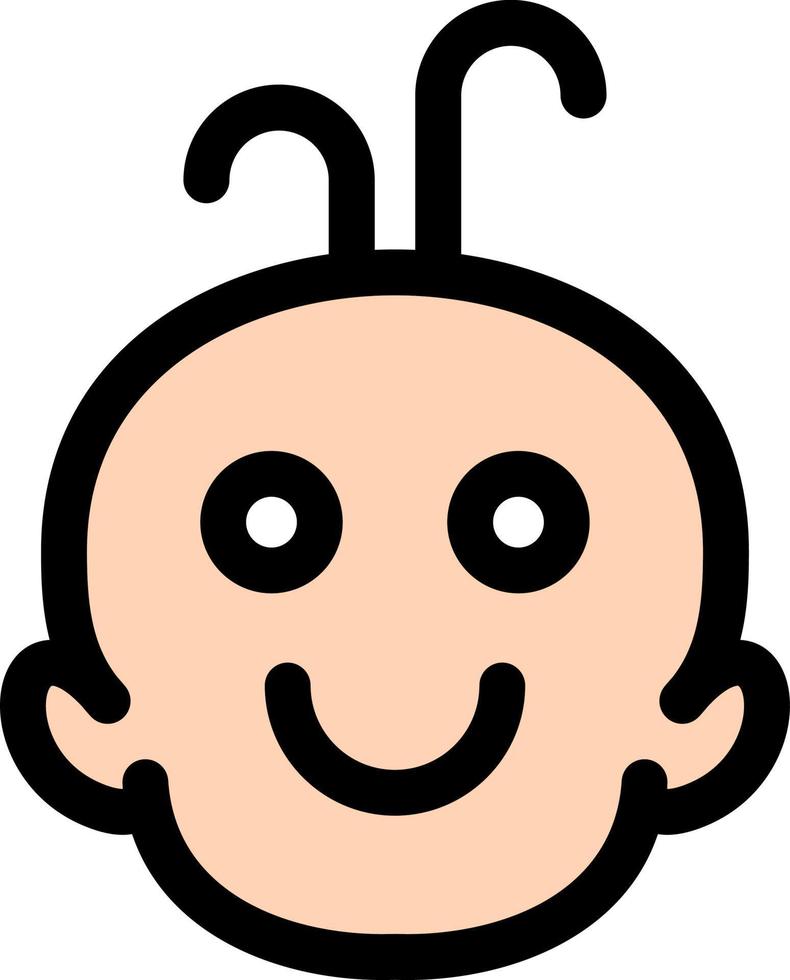 diseño de icono de vector de sonrisa de bebé