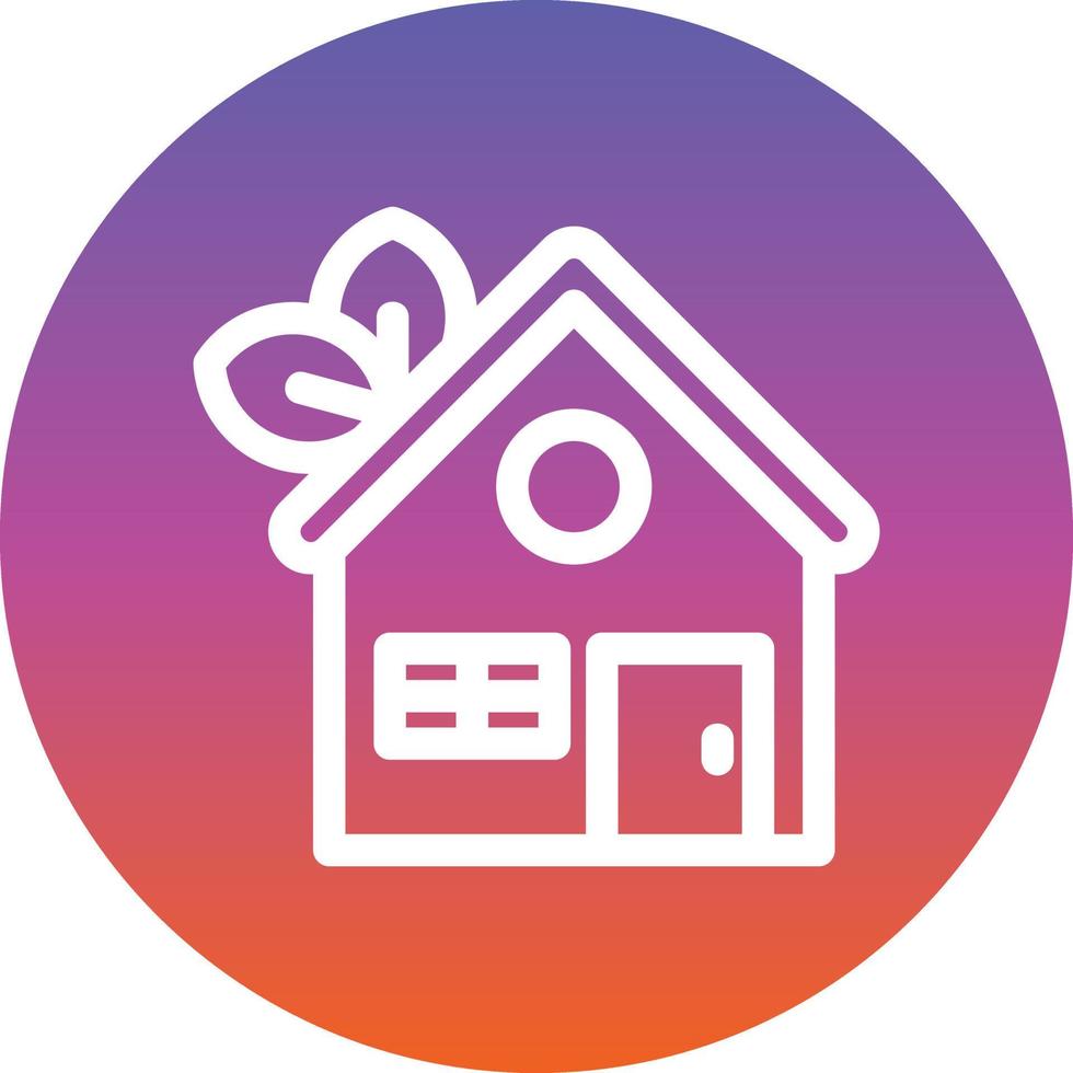 Eco Home Vector Icon Design