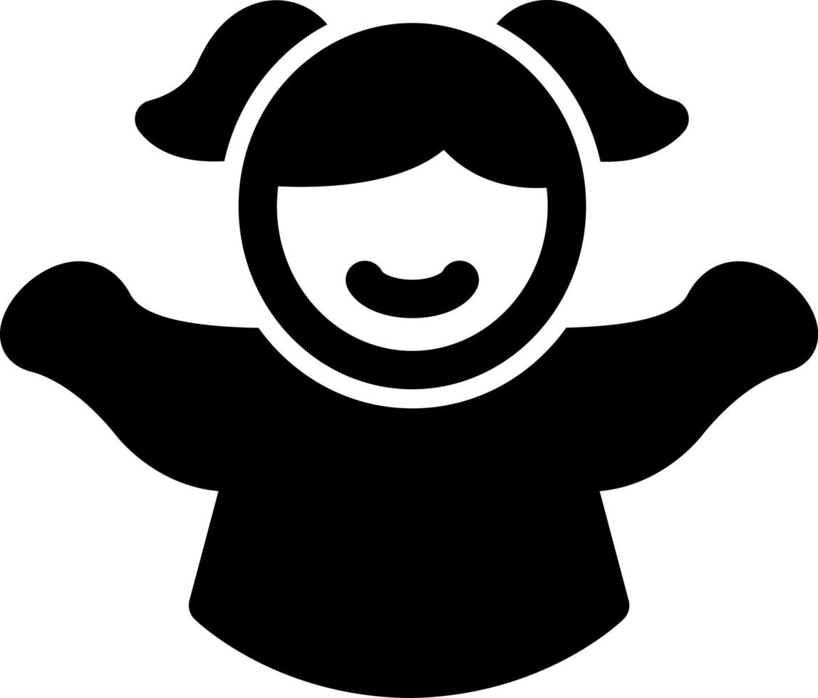 diseño de icono de vector de niña bebé