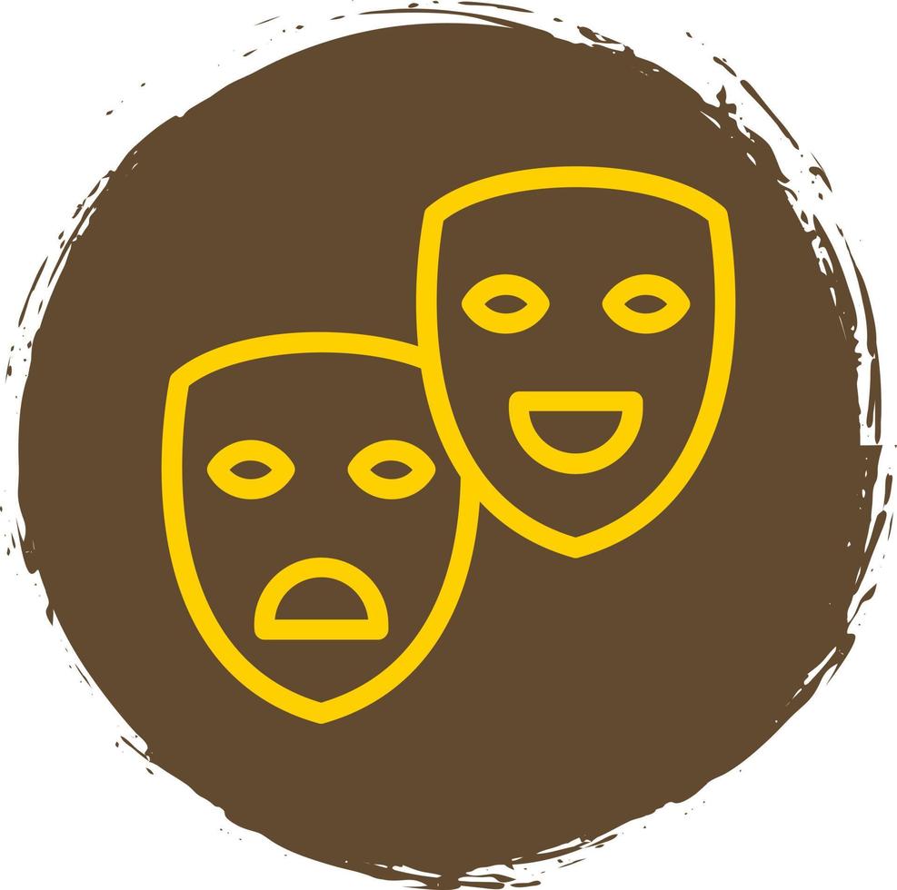 Theater Masks Vector Icon Design