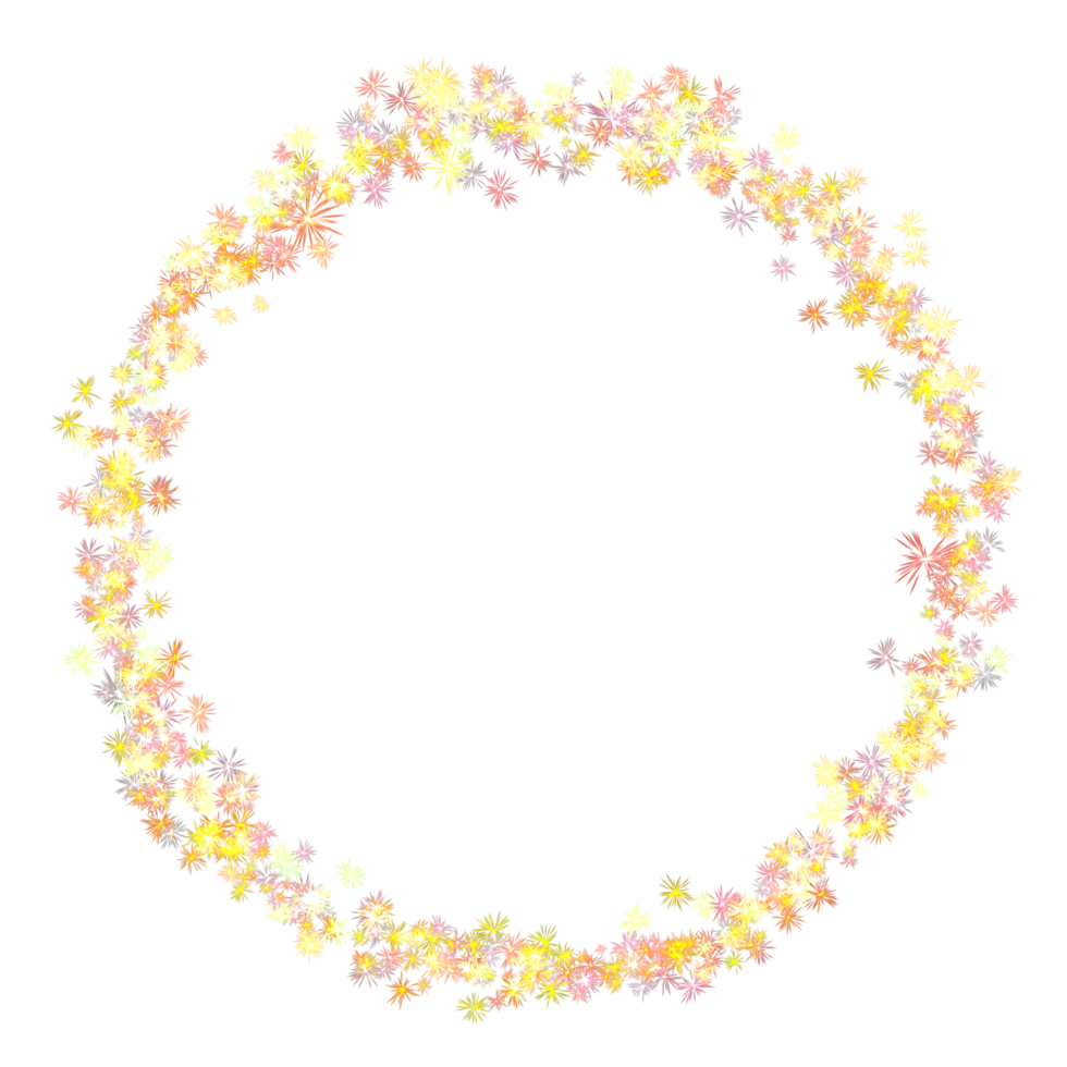 Gold frame with stars png