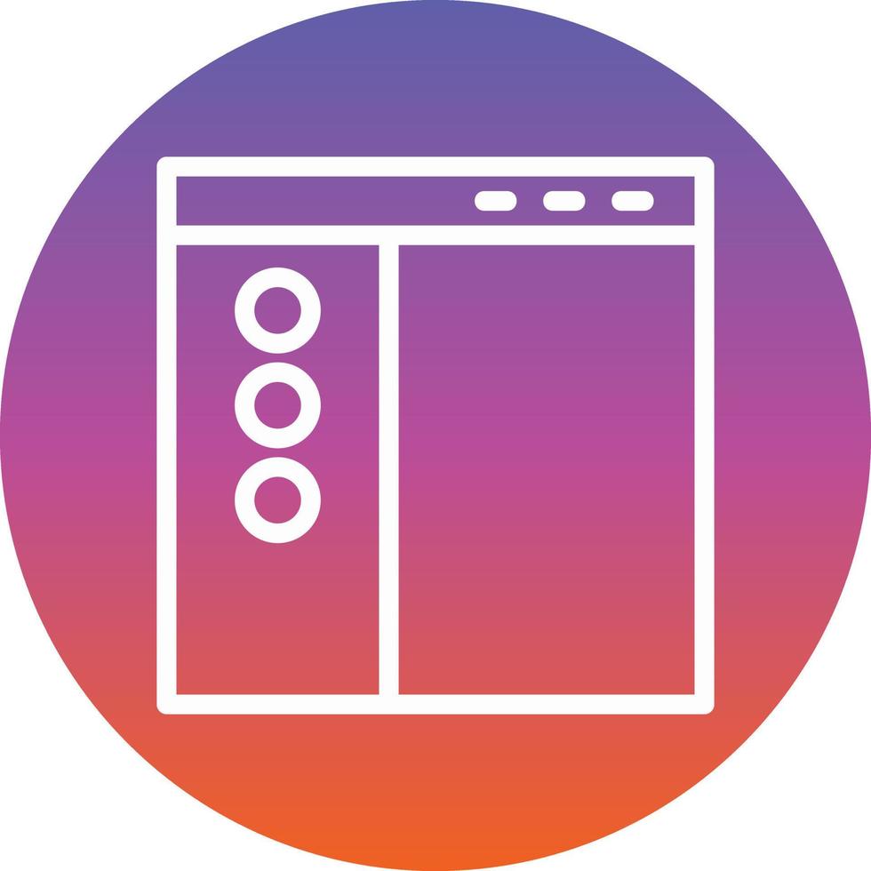 Sidebar Vector Icon Design