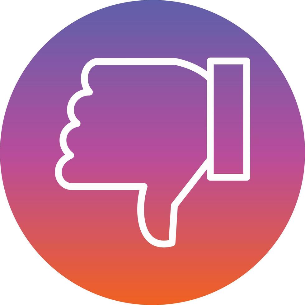 Thumbs Down Vector Icon Design