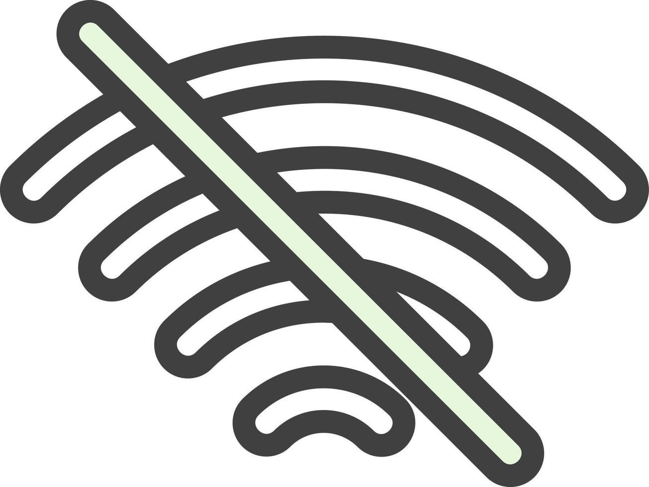 diseño de icono de vector wifi apagado