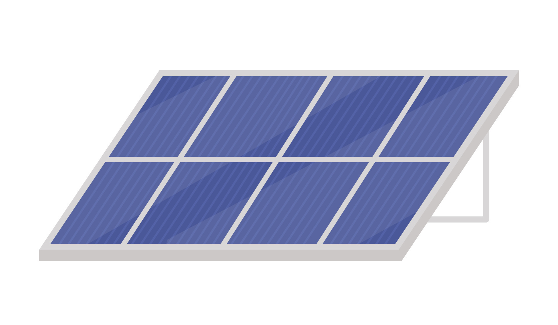Solar panels semi flat color vector object. Alternative energy