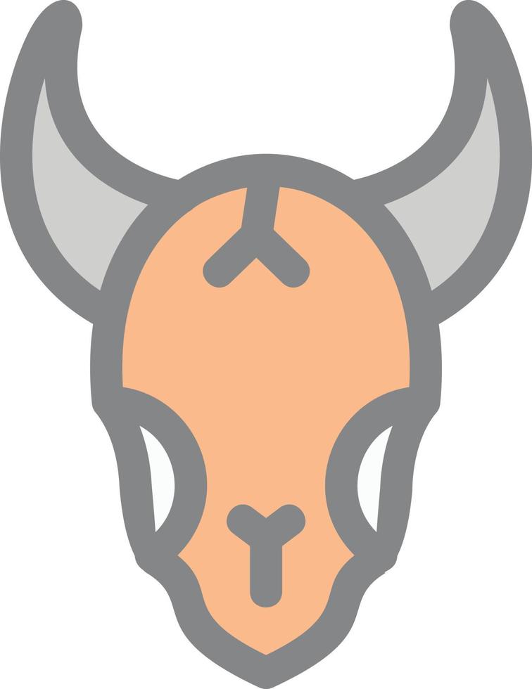 Bull Skull Vector Icon Design