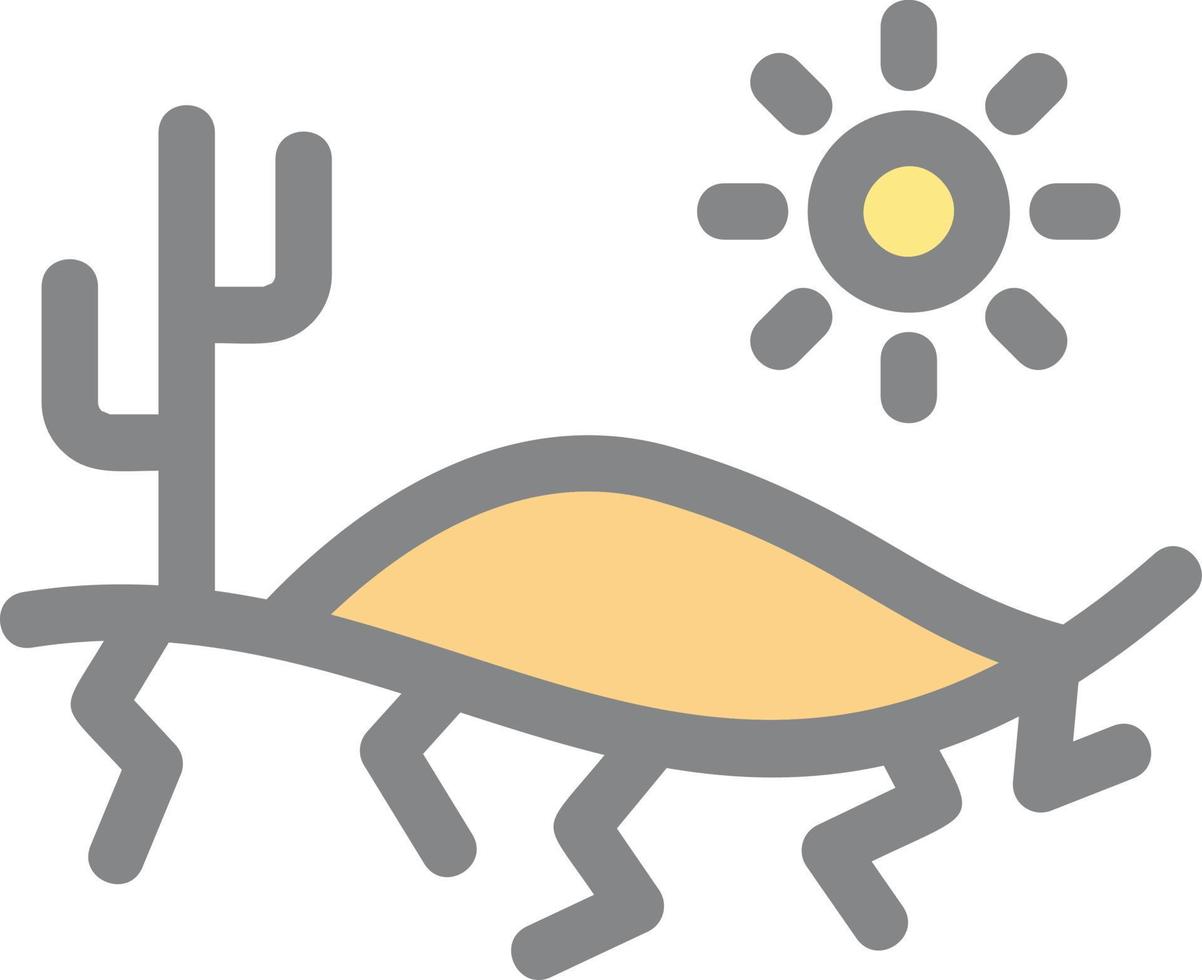 Desert Heat Vector Icon Design