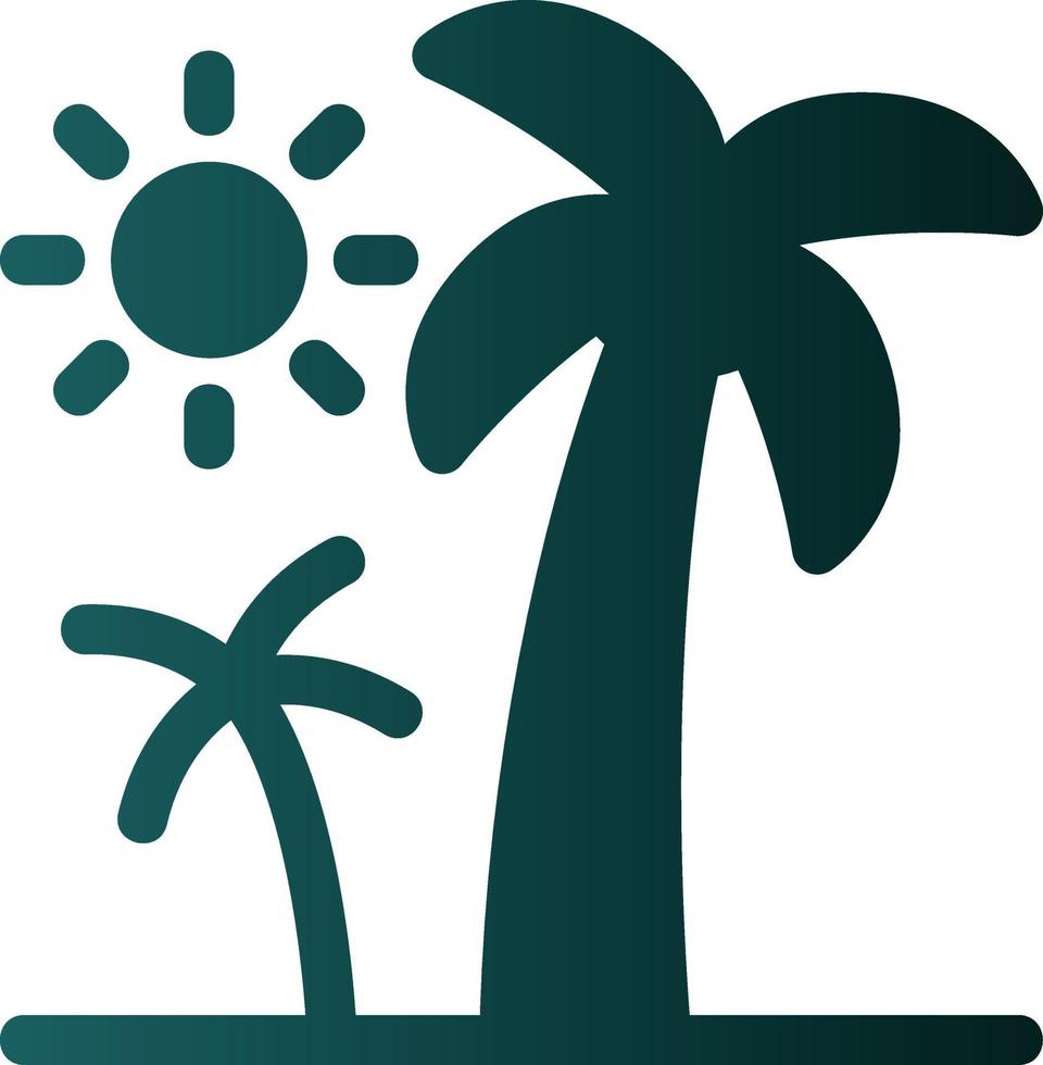 Palm Trees Vector Icon Design