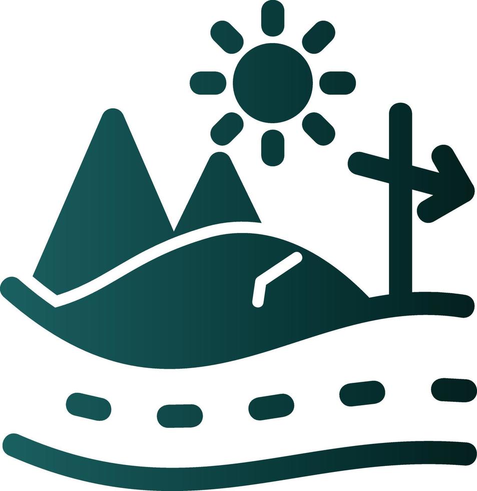 Desert Road Vector Icon Design