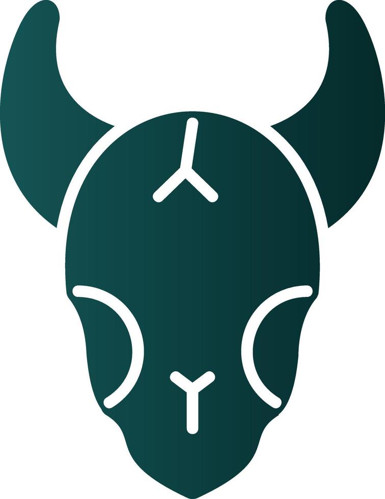 Bull Skull Vector Icon Design