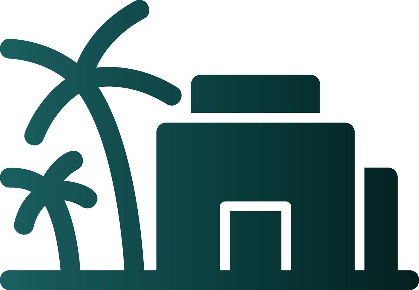 Desert House Vector Icon Design