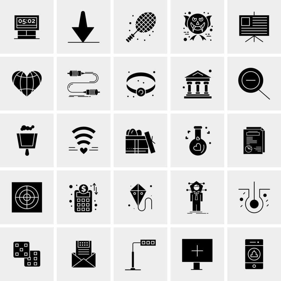 25 iconos de negocios universales vector ilustración de icono creativo para usar en proyectos relacionados con la web y dispositivos móviles