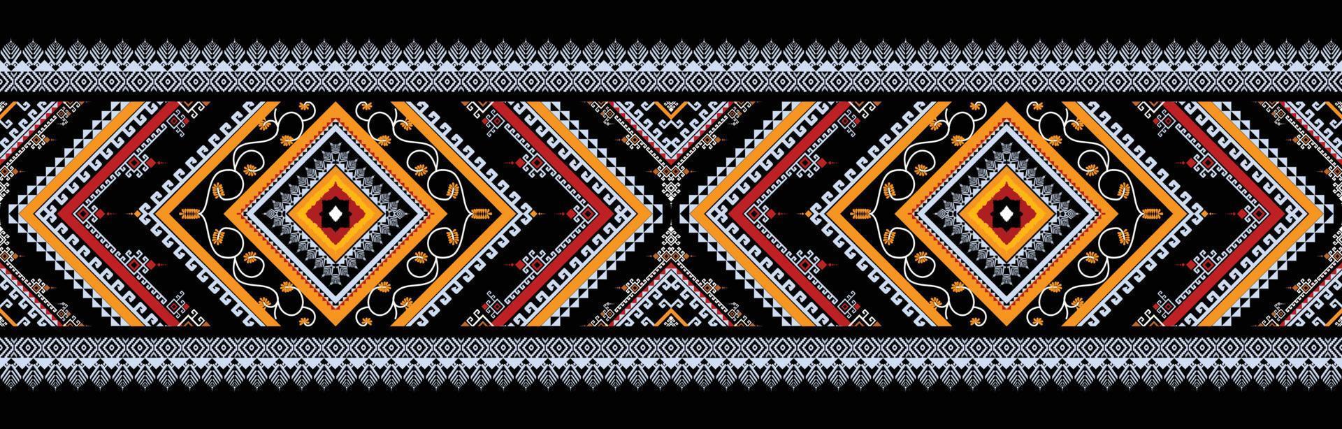 Abstract ethnic geometric seamless pattern vector. African Arab American Aztec motif pattern. vector elements designed for background, wallpaper, print, wrapping,tile, fabric patern. vector pattern.