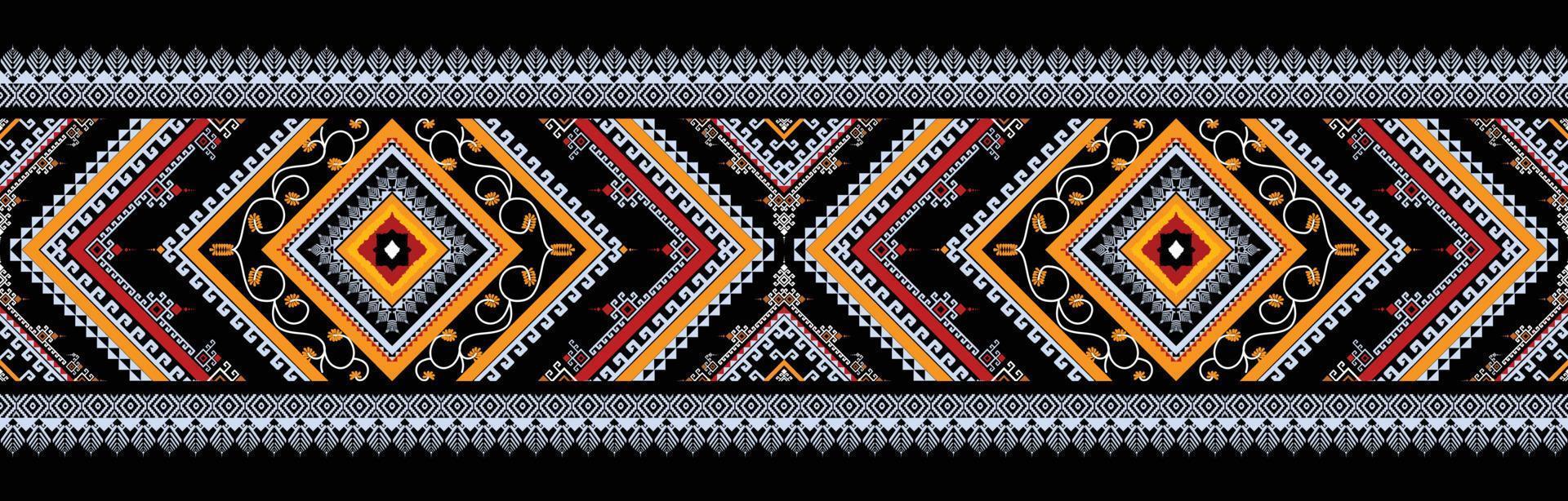 Abstract ethnic geometric seamless pattern vector. African Arab American Aztec motif pattern. vector elements designed for background, wallpaper, print, wrapping,tile, fabric patern. vector pattern.