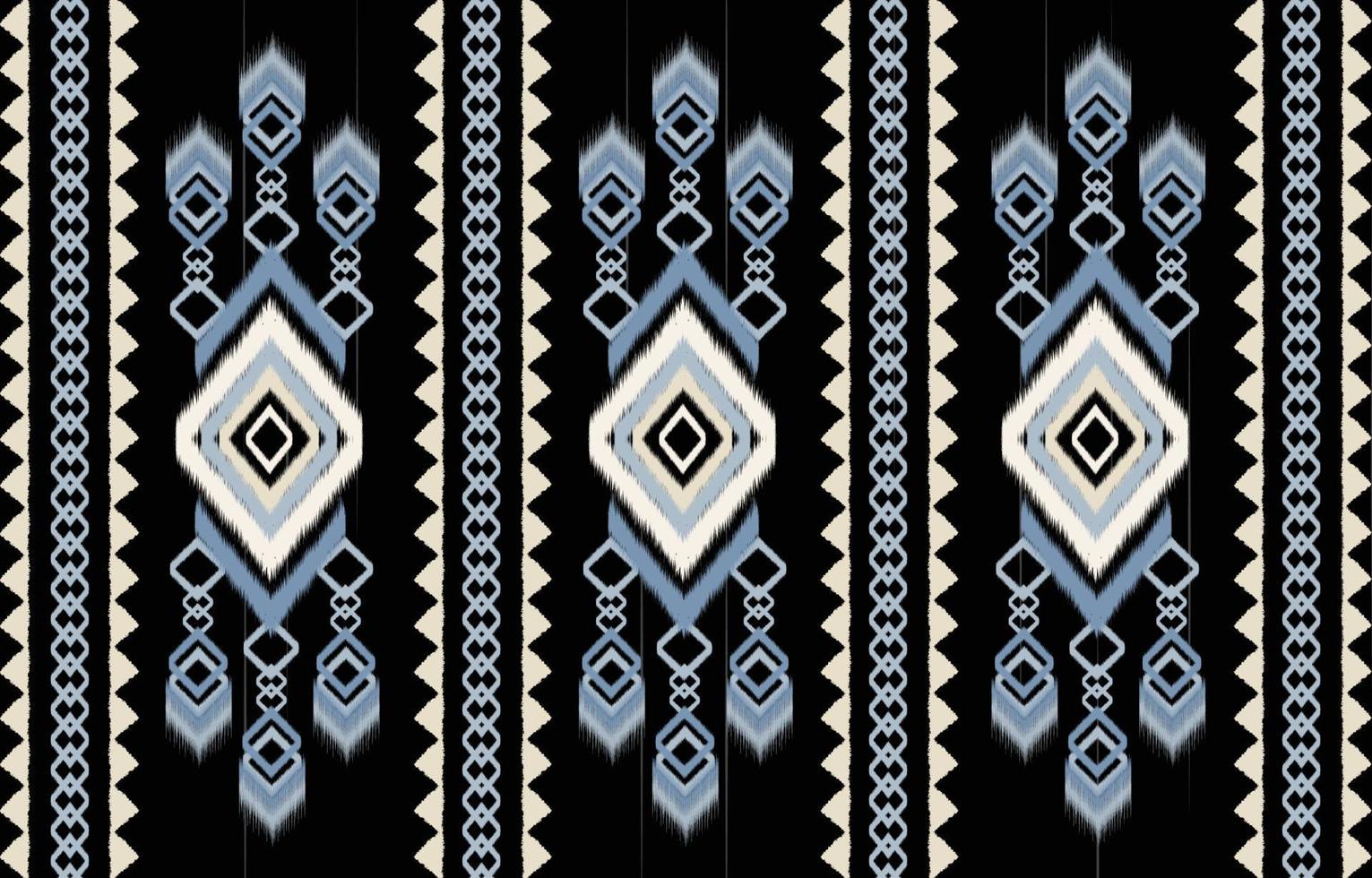Ikat pattern design.Eethnic ikat pattern oriental African American Indonesia, Asia, Aztec motif textile and bohemian.design for background, wallpaper,carpet print, fabric, batik .vector ikat pattern. vector