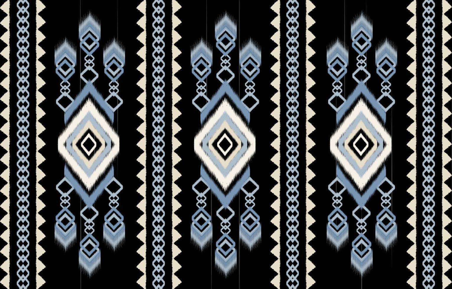 Ikat pattern design.Eethnic ikat pattern oriental African American Indonesia, Asia, Aztec motif textile and bohemian.design for background, wallpaper,carpet print, fabric, batik .vector ikat pattern. vector