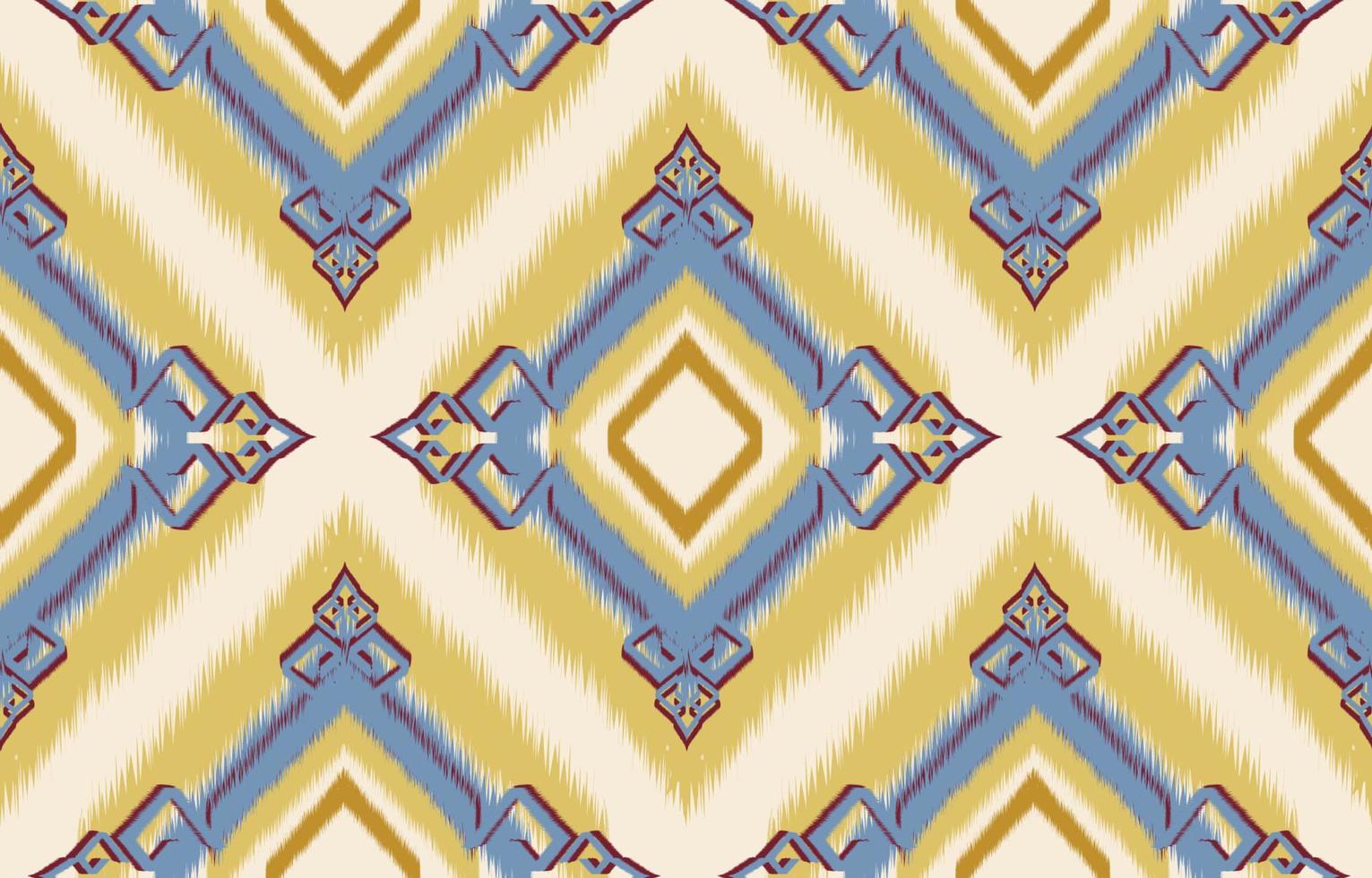 Ikat pattern design.Eethnic ikat pattern oriental African American Indonesia, Asia, Aztec motif textile and bohemian.design for background, wallpaper,carpet print, fabric, batik .vector ikat pattern. vector