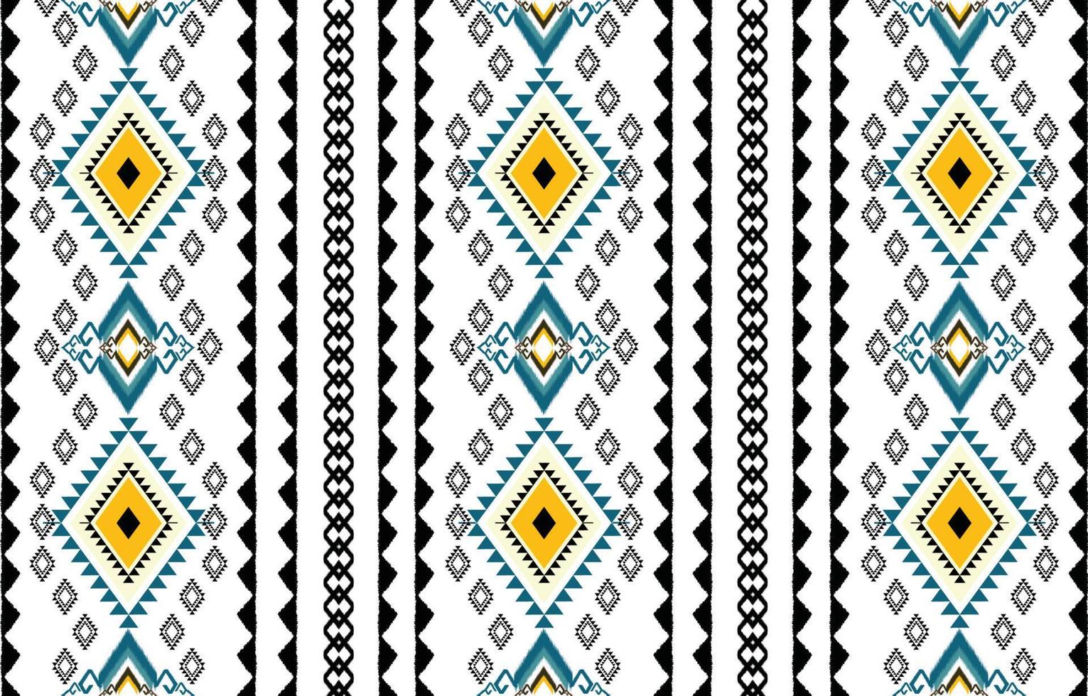 Ikat pattern design.Eethnic ikat pattern oriental African American Indonesia, Asia, Aztec motif textile and bohemian.design for background, wallpaper,carpet print, fabric, batik .vector ikat pattern. vector