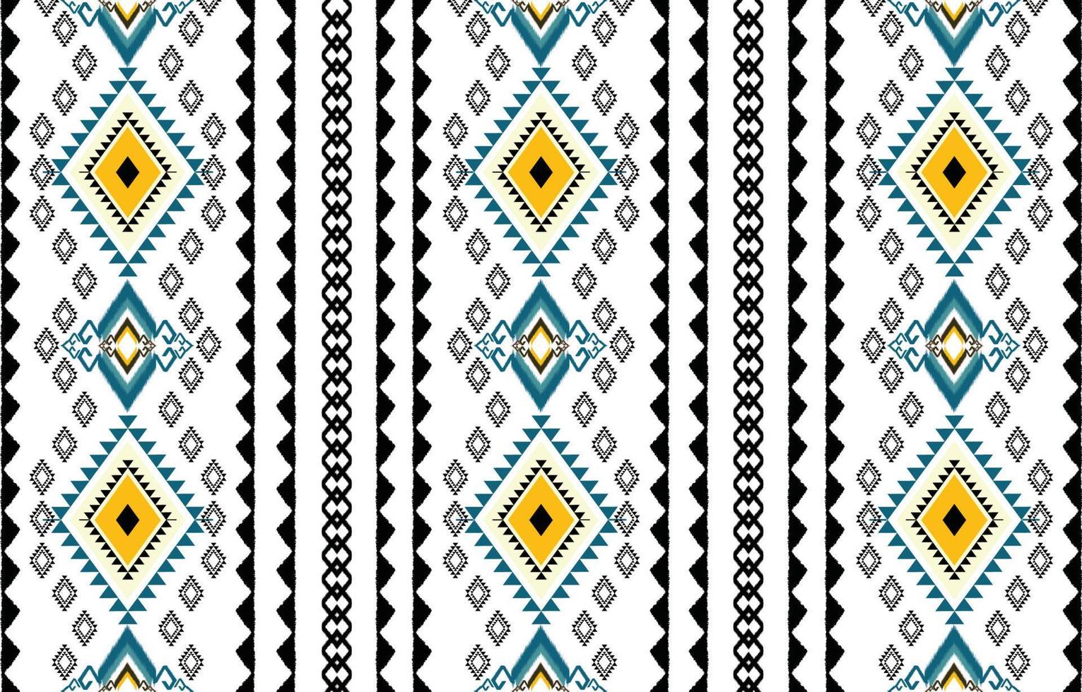 Ikat pattern design.Eethnic ikat pattern oriental African American Indonesia, Asia, Aztec motif textile and bohemian.design for background, wallpaper,carpet print, fabric, batik .vector ikat pattern. vector