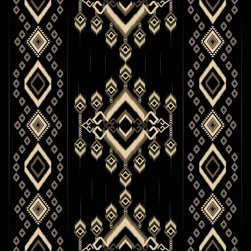 Ikat pattern design.Eethnic ikat pattern oriental African American Indonesia, Asia, Aztec motif textile and bohemian.design for background, wallpaper,carpet print, fabric, batik .vector ikat pattern. vector