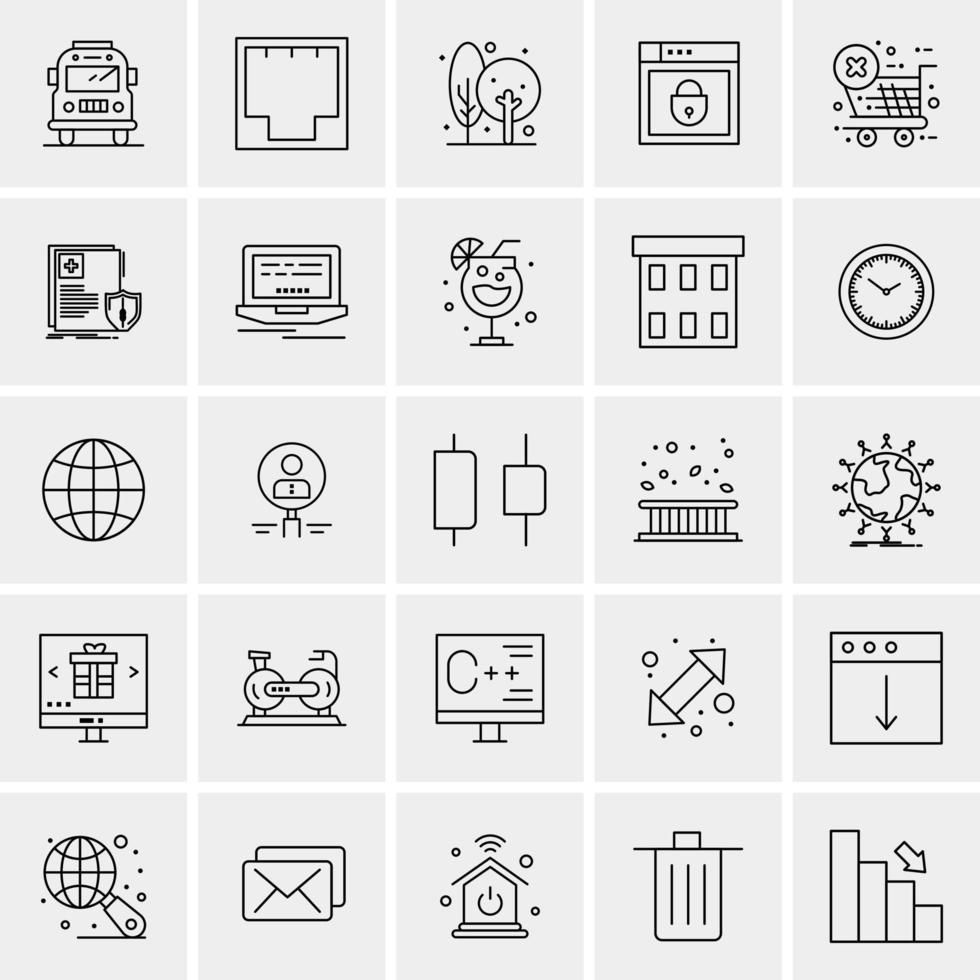 25 Universal Business Icons Vector Creative Icon Illustration to use in web and Mobile Related project