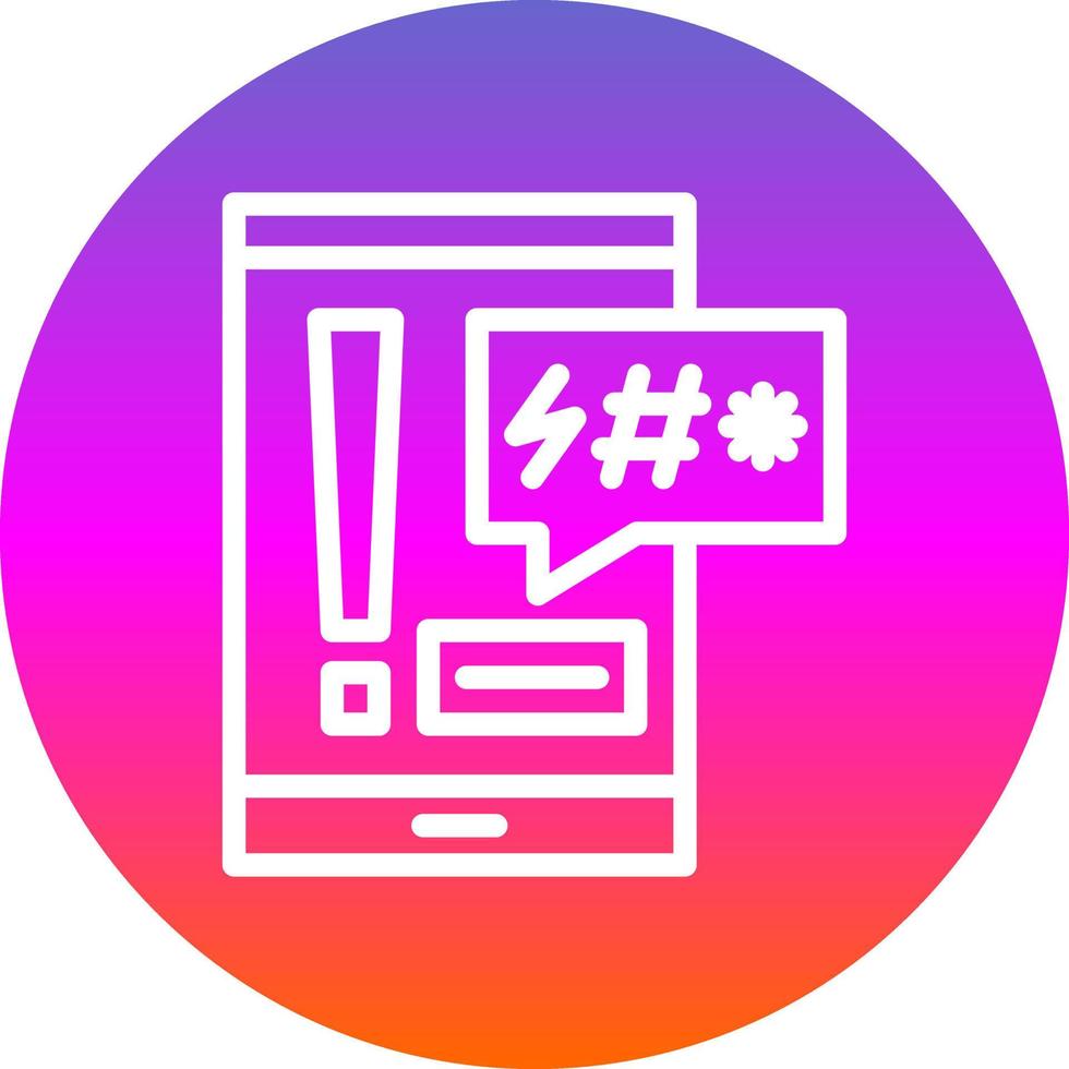 Cyber Bulling Vector Icon Design