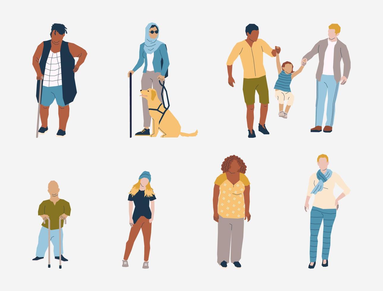 Diversity and Inclusion vector in flat design