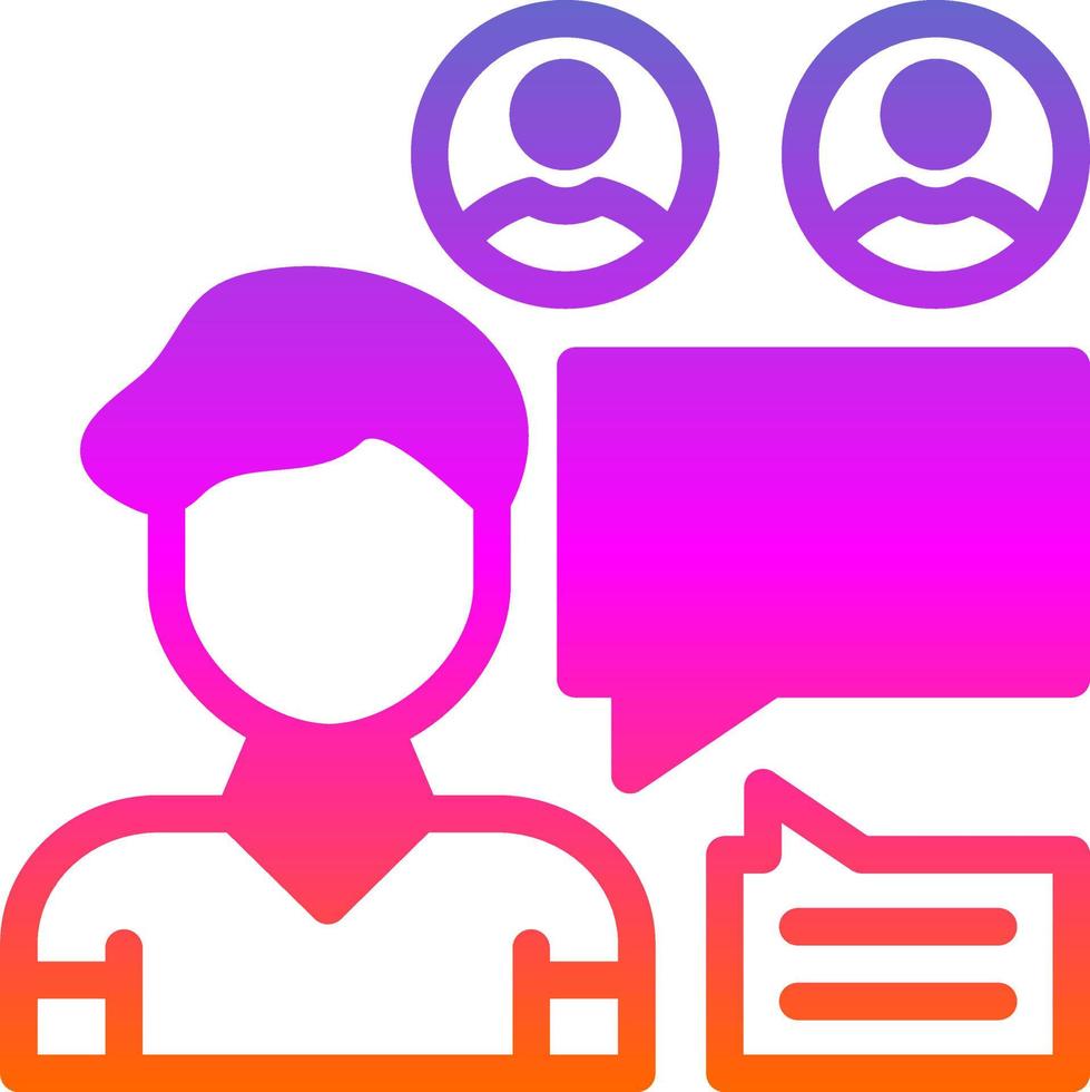 Discussion Vector Icon Design