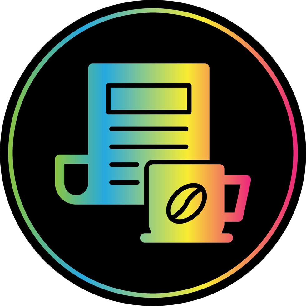 Coffee Newspaper Vector Icon Design