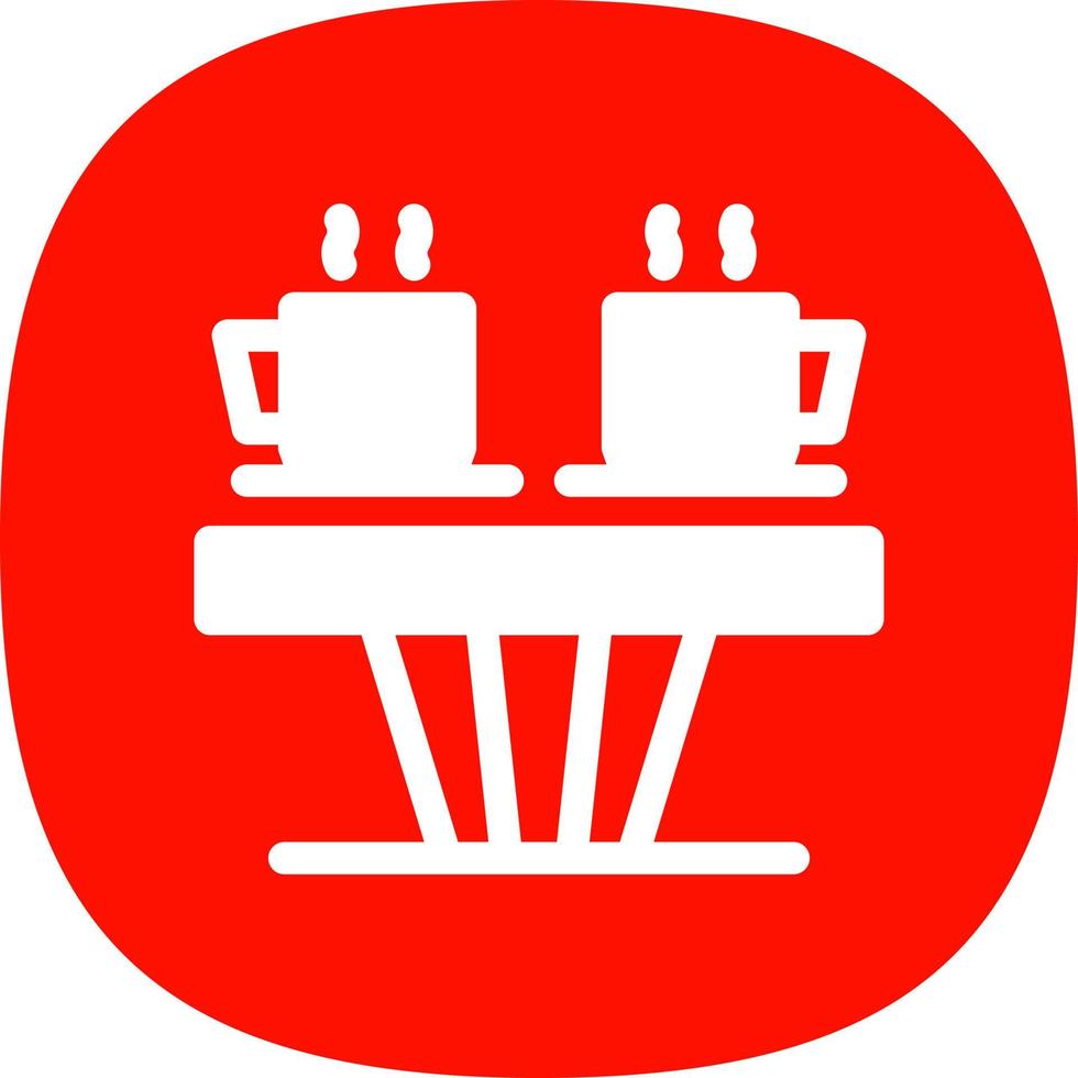 diseño de icono de vector de mesa de café