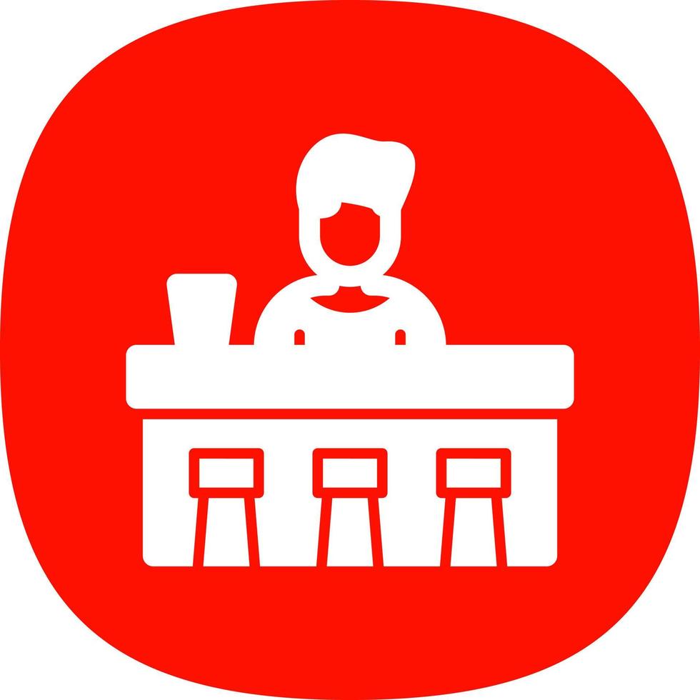 Bar Counter Vector Icon Design