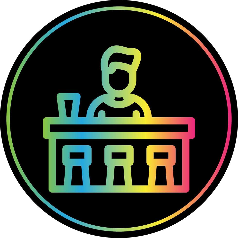 Bar Counter Vector Icon Design