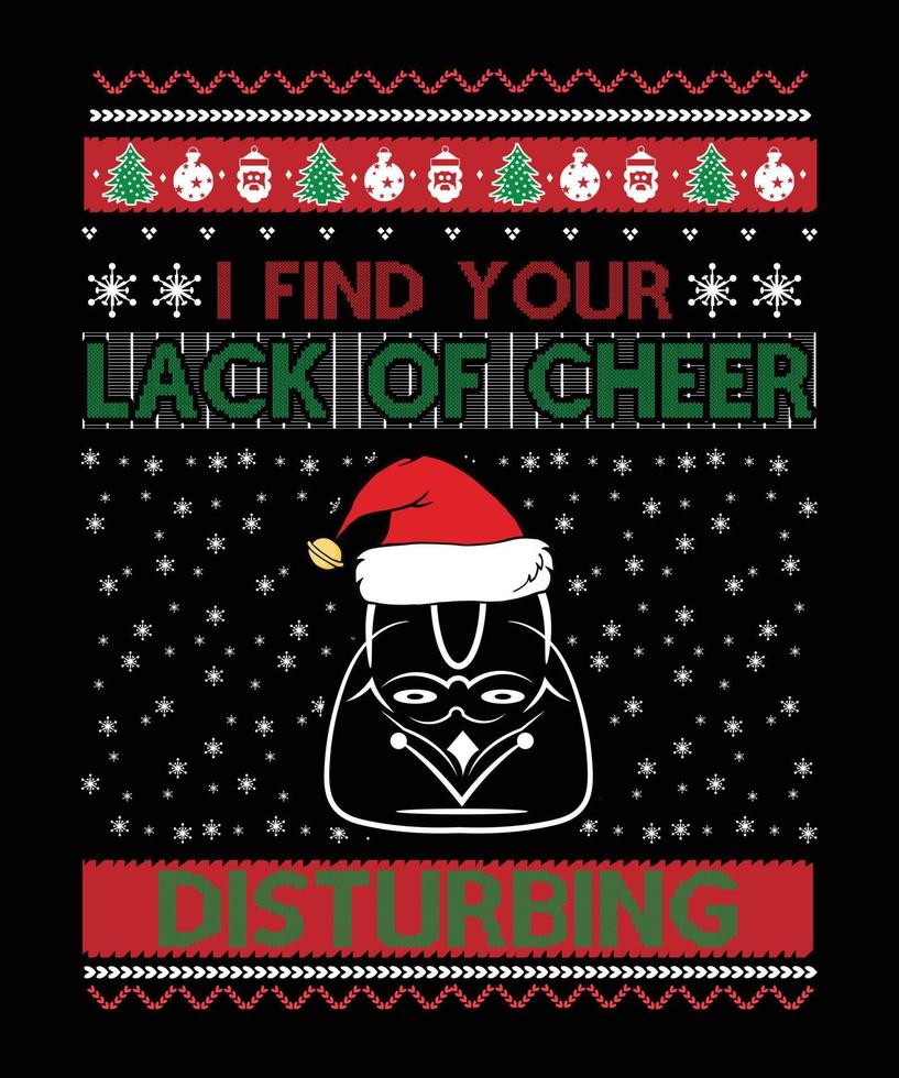 Christmas Ugly T-shirt Design vector