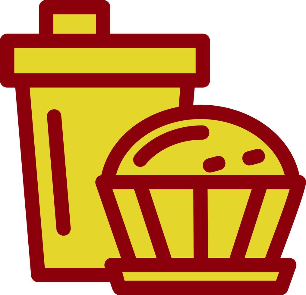 Coffee Muffin Vector Icon Design