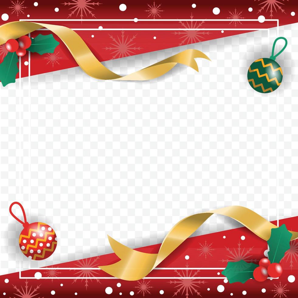 Merry Christmas Cool Red Background Blank Space Design vector