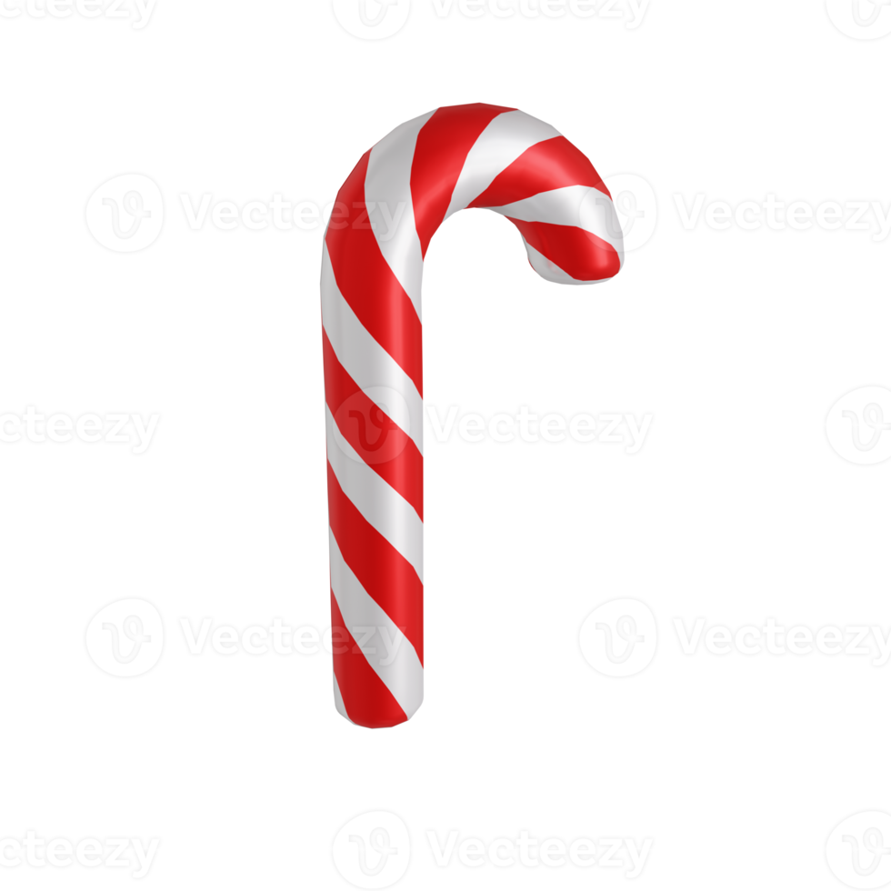 Candy Stick Christmas 3D png