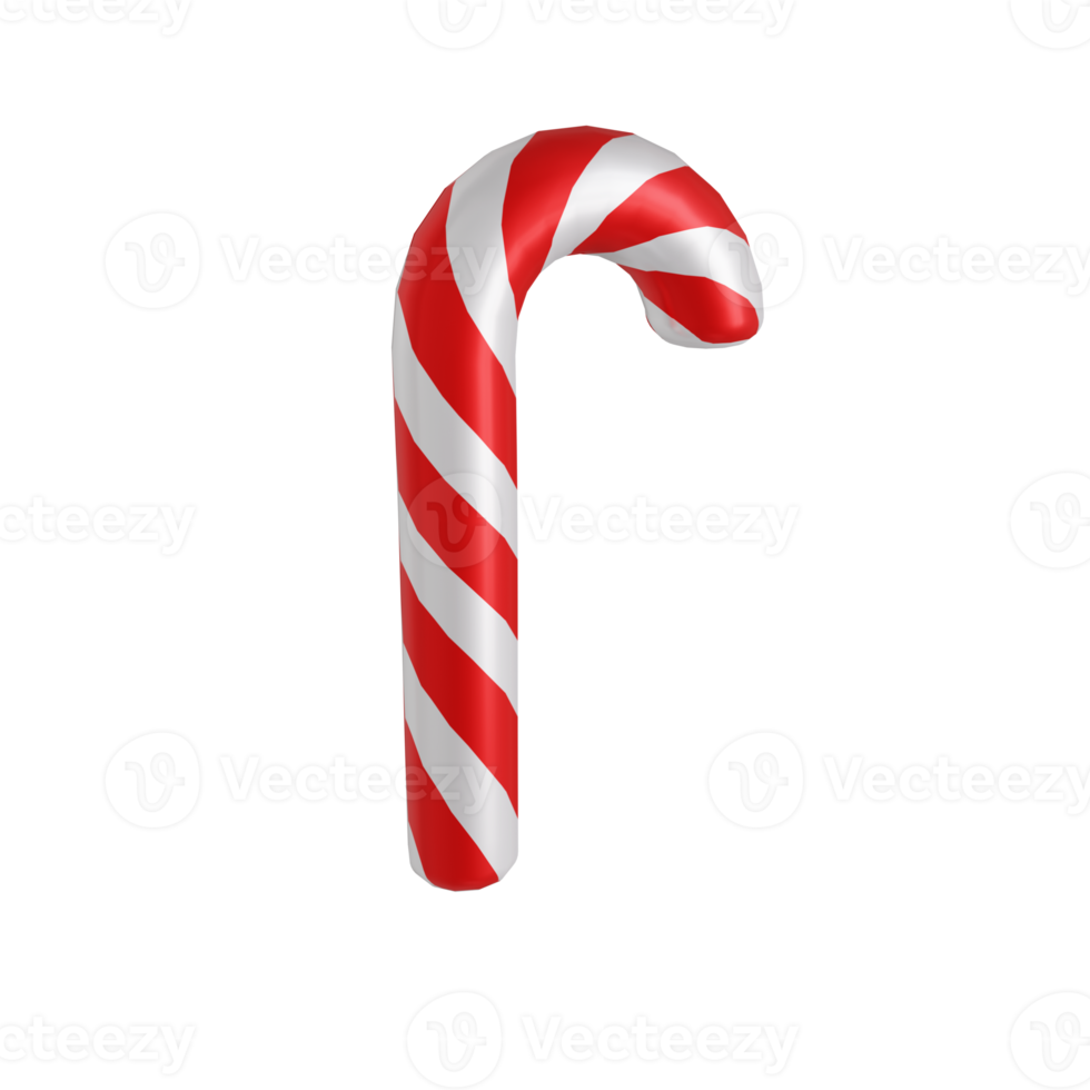 Zuckerstange Weihnachten 3d png