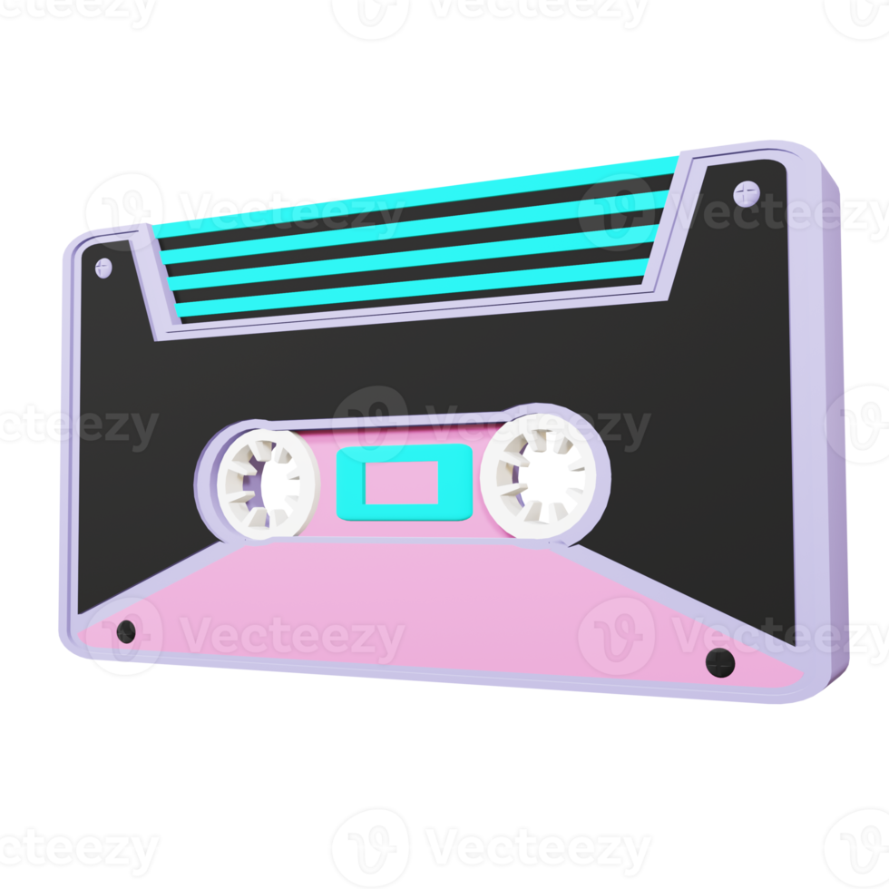 Casette Tape 3D png