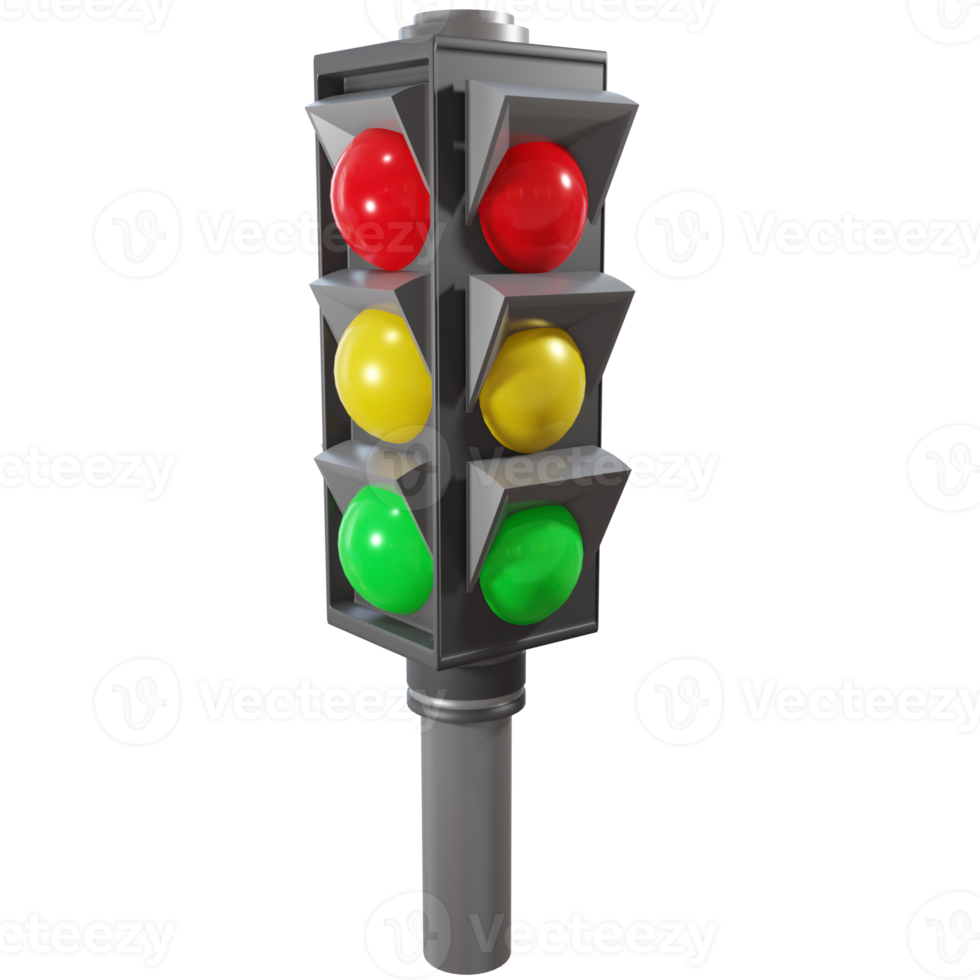 traffico leggero 3d png