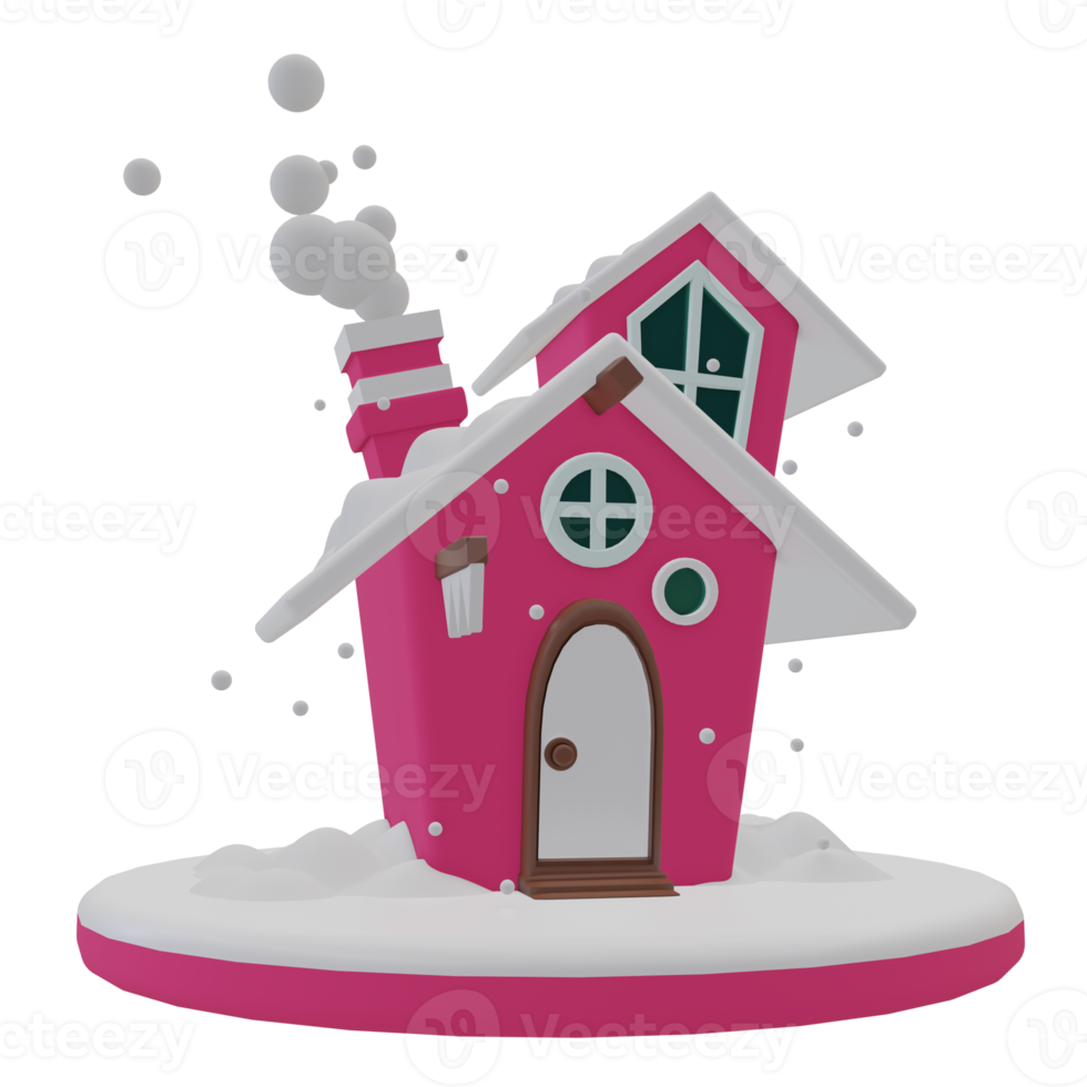House Pink 3D png