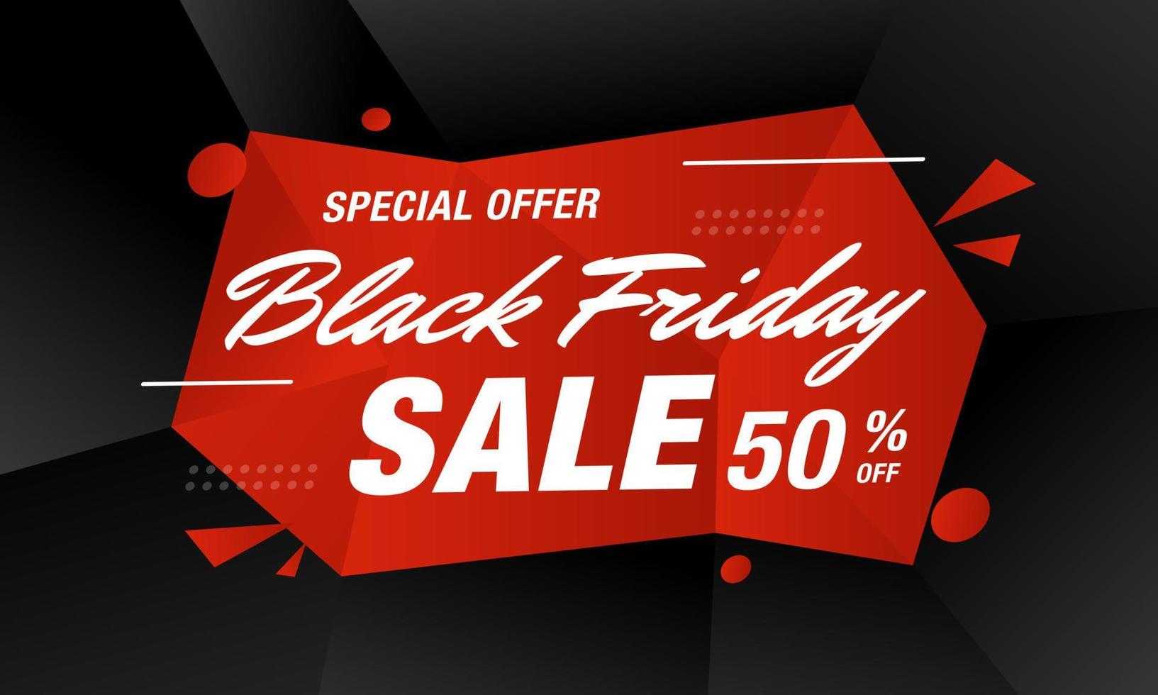 Black friday sale banner with text space. Modern abstract sale background vector