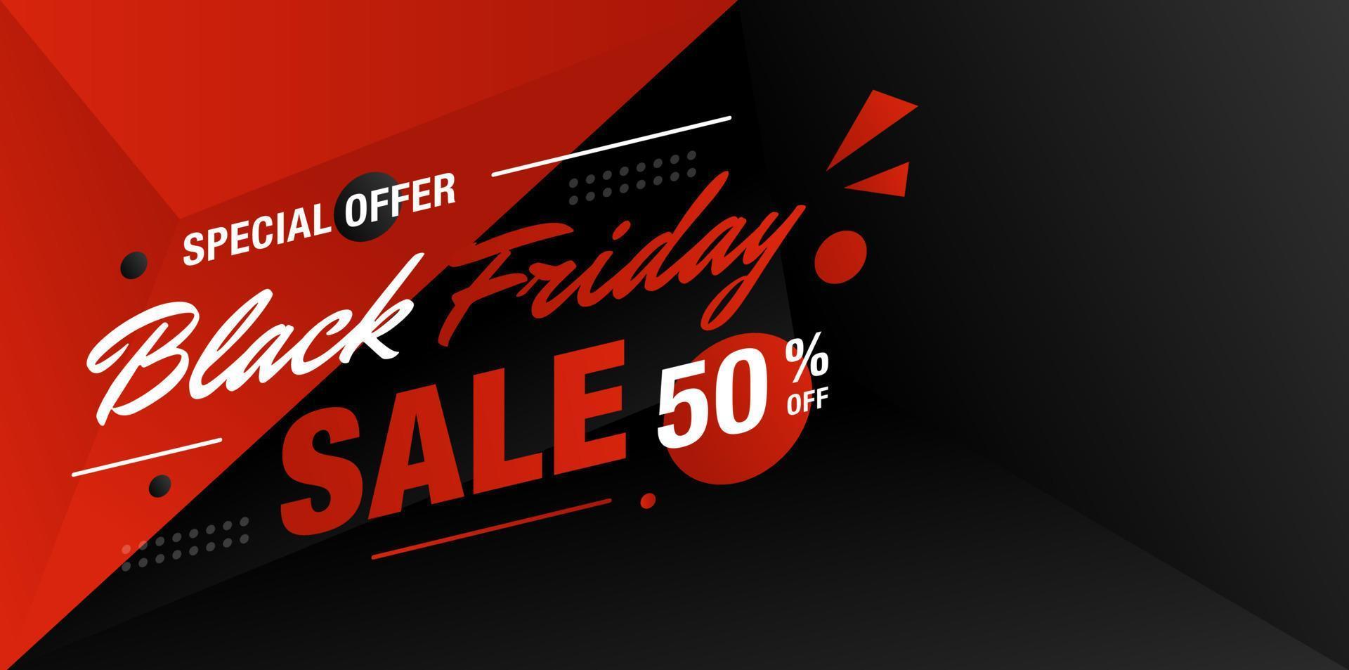 Black friday sale banner with text space. Modern sale background vector
