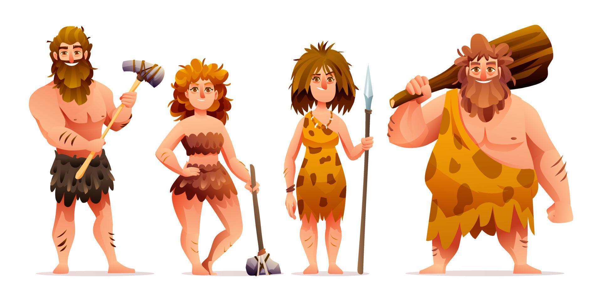 Primitive people characters. Prehistoric stone age caveman set vector illustration 15320722 Vector Art at Vecteezy Primitive people characters. Prehistoric stone age caveman set vector illustration 15320722 Vector Art at Vecteezy
