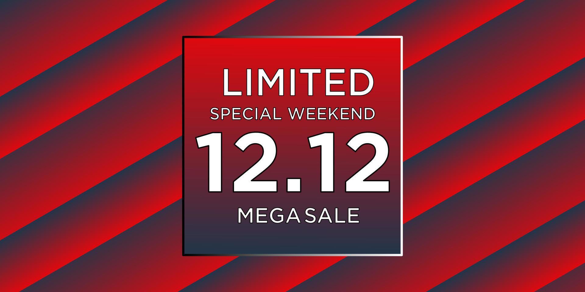 12.12 Shopping Day For Moment Sale Design Background vector